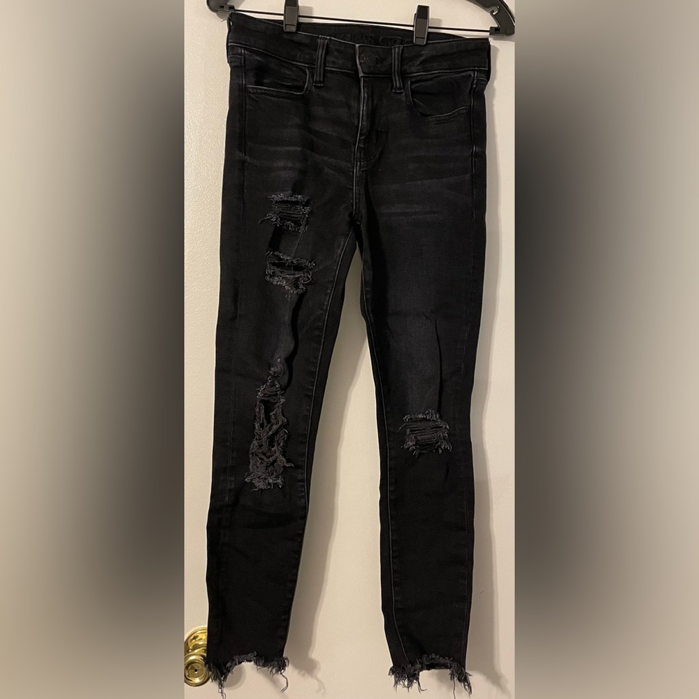 American Eagle super stretch ripped jeans